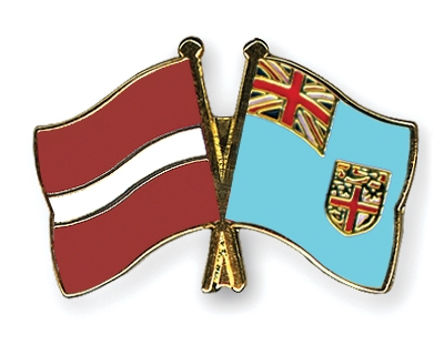 Fahnen Pins Lettland Fidschi