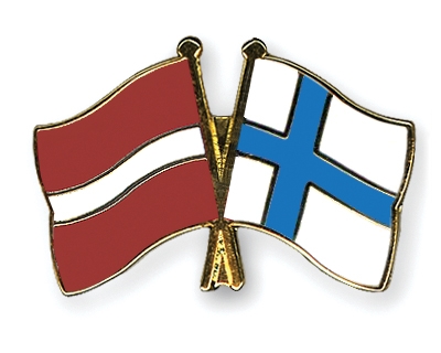 Fahnen Pins Lettland Finnland