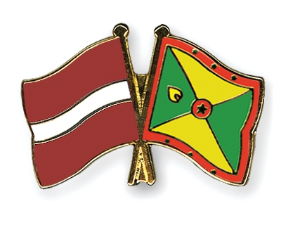 Fahnen Pins Lettland Grenada