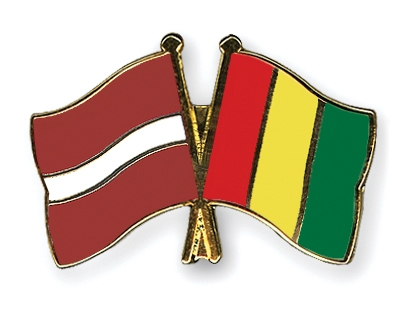 Fahnen Pins Lettland Guinea