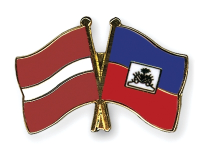 Fahnen Pins Lettland Haiti