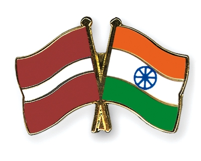 Fahnen Pins Lettland Indien