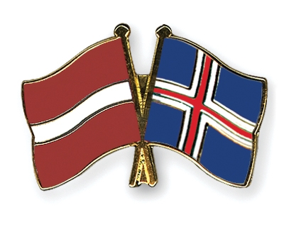 Fahnen Pins Lettland Island