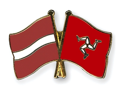 Fahnen Pins Lettland Isle-of-Man