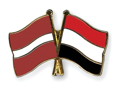 Fahnen Pins Lettland Jemen