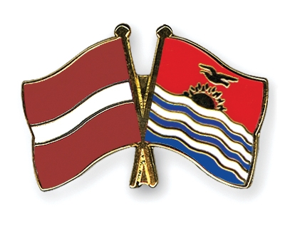 Fahnen Pins Lettland Kiribati