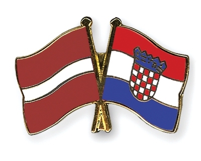 Fahnen Pins Lettland Kroatien