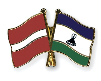 Fahnen Pins Lettland Lesotho