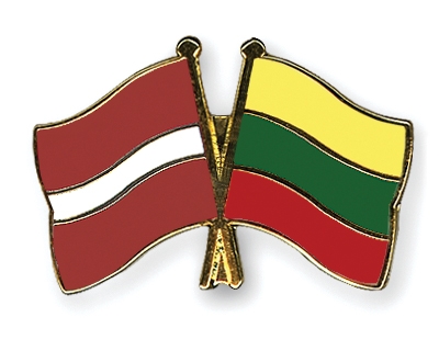 Fahnen Pins Lettland Litauen