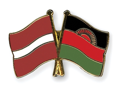Fahnen Pins Lettland Malawi