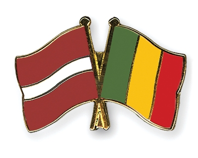Fahnen Pins Lettland Mali
