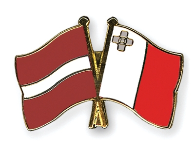 Fahnen Pins Lettland Malta