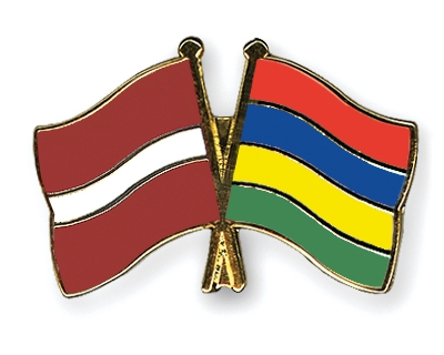 Fahnen Pins Lettland Mauritius