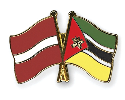 Fahnen Pins Lettland Mosambik