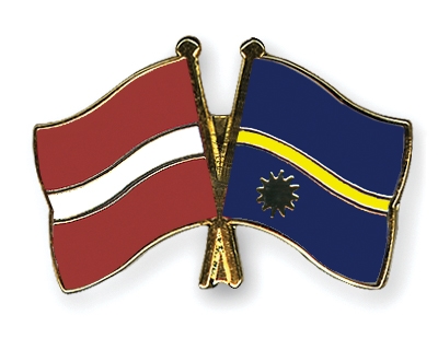 Fahnen Pins Lettland Nauru