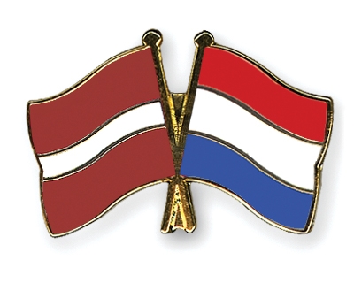 Fahnen Pins Lettland Niederlande