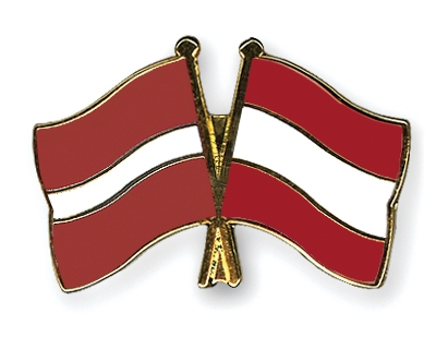 Fahnen Pins Lettland sterreich