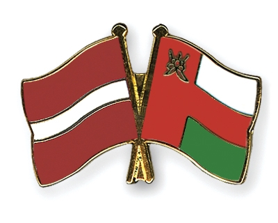 Fahnen Pins Lettland Oman