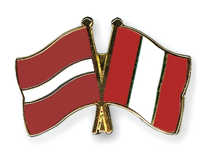 Fahnen Pins Lettland Peru