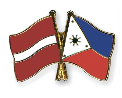 Fahnen Pins Lettland Philippinen