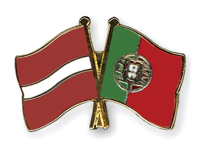 Fahnen Pins Lettland Portugal