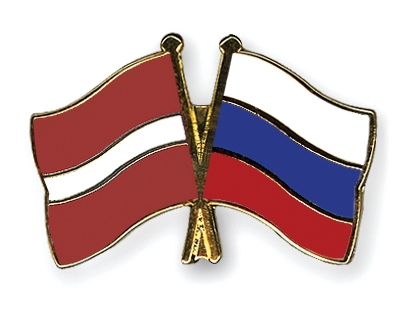 Fahnen Pins Lettland Russland