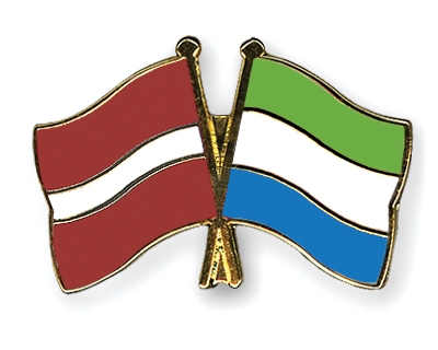 Fahnen Pins Lettland Sierra-Leone