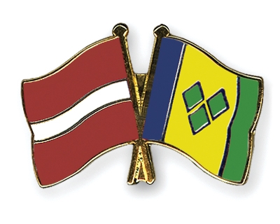 Fahnen Pins Lettland St-Vincent-und-die-Grenadinen