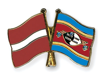 Fahnen Pins Lettland Swasiland