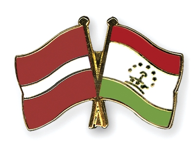 Fahnen Pins Lettland Tadschikistan