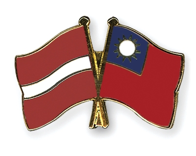 Fahnen Pins Lettland Taiwan