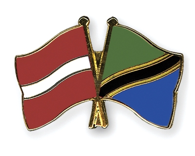 Fahnen Pins Lettland Tansania