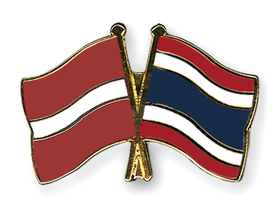 Fahnen Pins Lettland Thailand