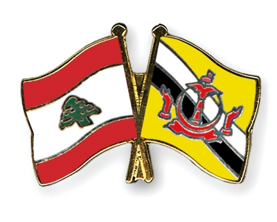 Fahnen Pins Libanon Brunei-Darussalam