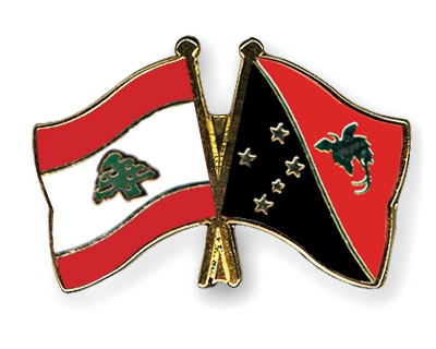 Fahnen Pins Libanon Papua-Neuguinea