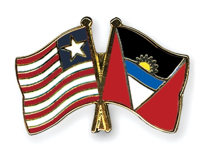 Fahnen Pins Liberia Antigua-und-Barbuda