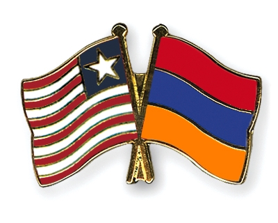 Fahnen Pins Liberia Armenien