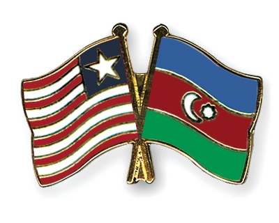Fahnen Pins Liberia Aserbaidschan