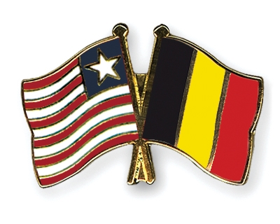 Fahnen Pins Liberia Belgien