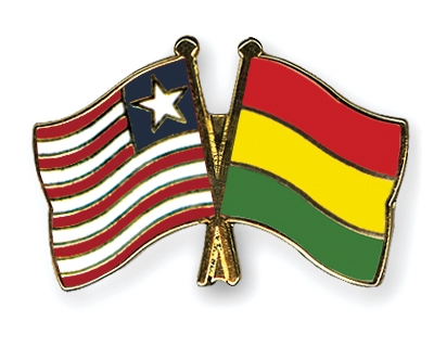 Fahnen Pins Liberia Bolivien