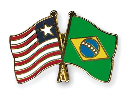 Fahnen Pins Liberia Brasilien