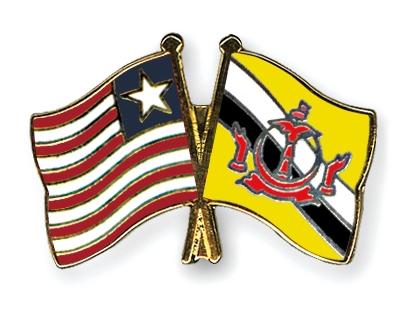 Fahnen Pins Liberia Brunei-Darussalam