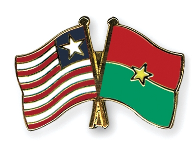 Fahnen Pins Liberia Burkina-Faso