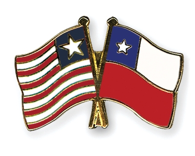 Fahnen Pins Liberia Chile