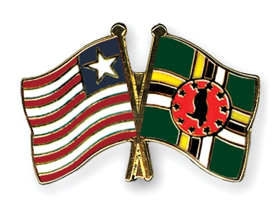 Fahnen Pins Liberia Dominica