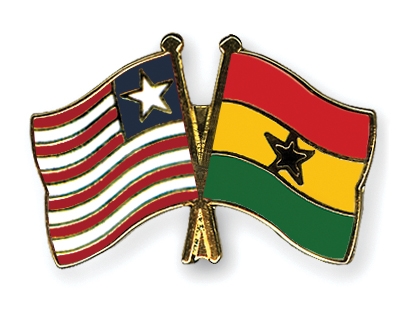 Fahnen Pins Liberia Ghana