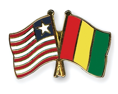 Fahnen Pins Liberia Guinea