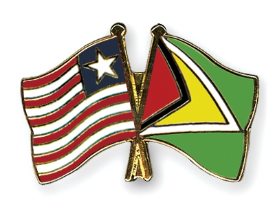 Fahnen Pins Liberia Guyana