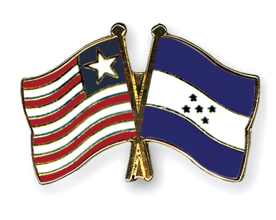 Fahnen Pins Liberia Honduras