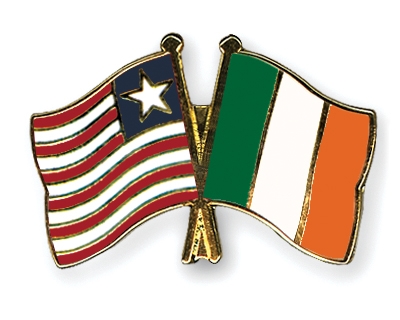 Fahnen Pins Liberia Irland